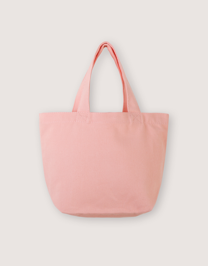 Multi-color mini Canvas Tote Bags w/Gusset- PInk (L30xH20xD12cm)